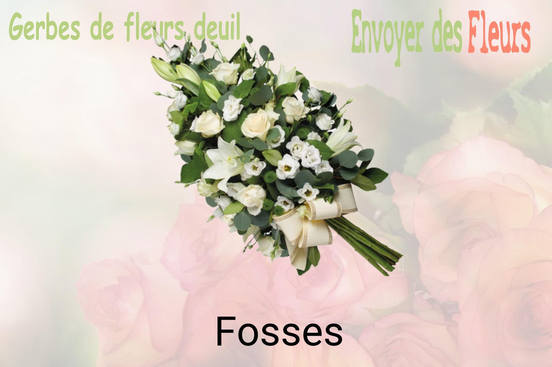 Gerbe de fleurs de deuil livrée à Fosses